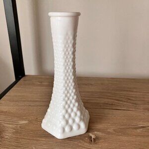 Vintage E.O Brody Co. Hobnail Milk Glass Bud Vase